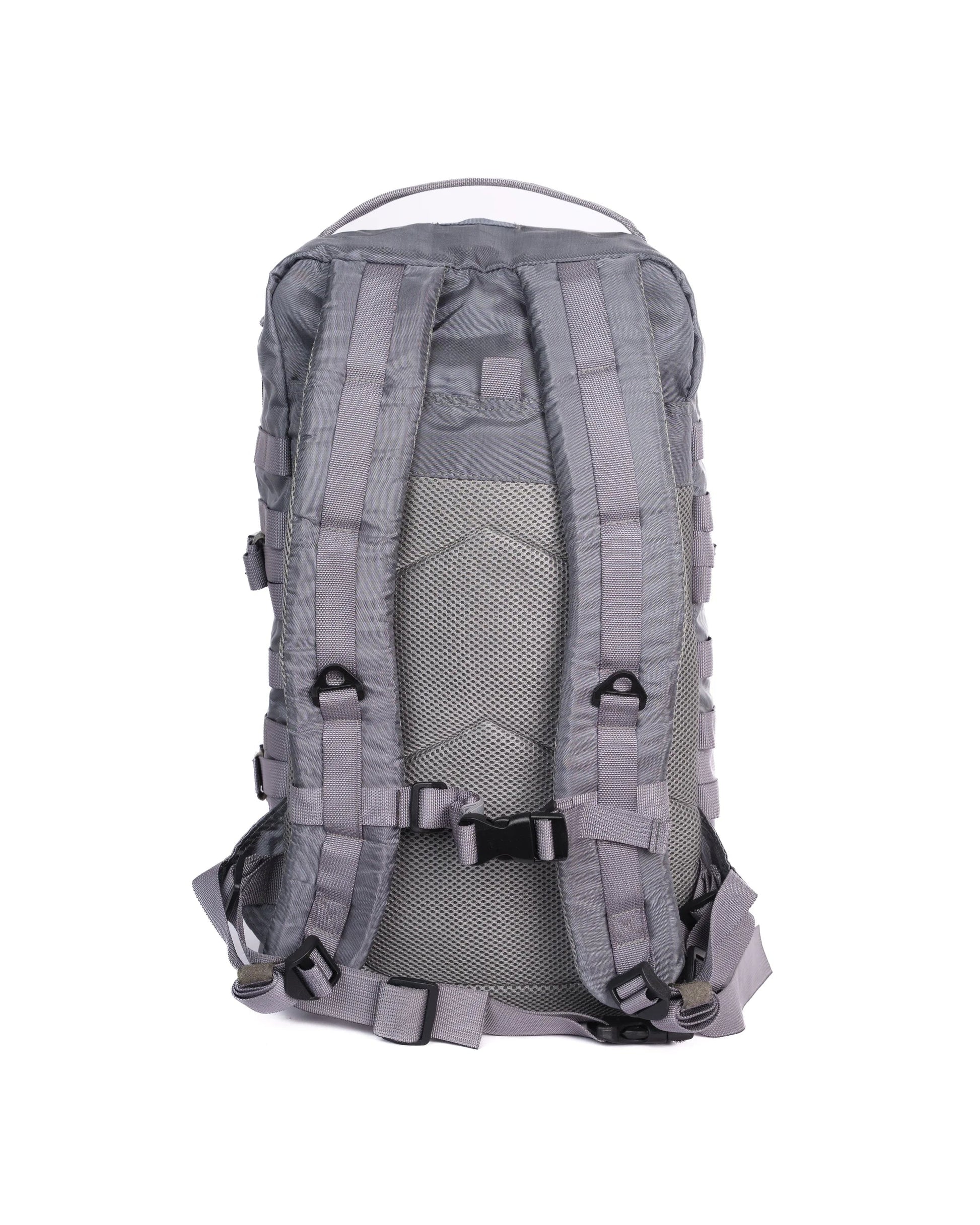 Morral Guardián Táctico 34 Litros Resistente y Versátil Sistema Molle Gris