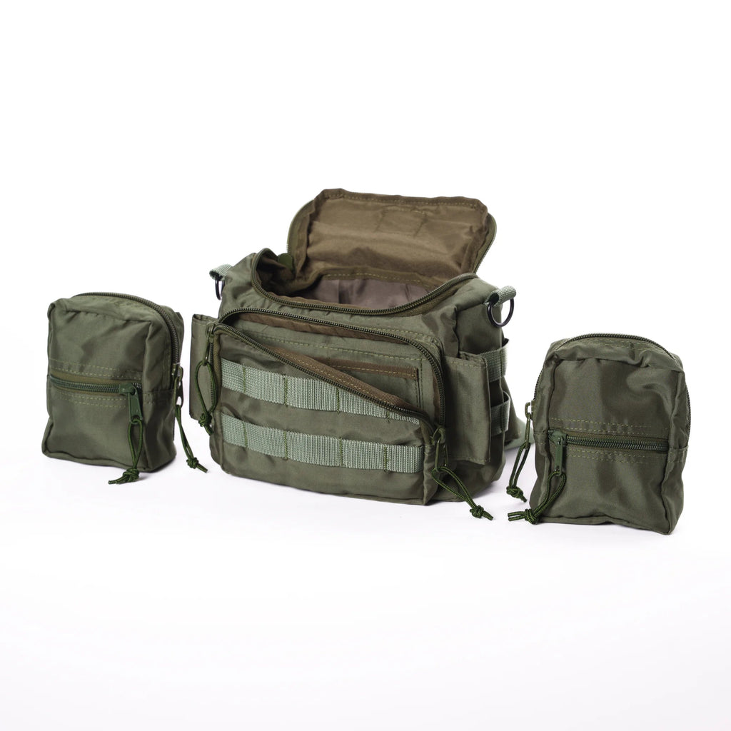 Canguro Orion - Mochila Táctica Versátil y Práctica Verde militar Abierto